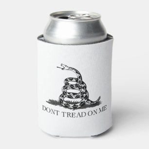 Gadsden Flag Don't Tread on Me Libertarian Yellow Can Cooler