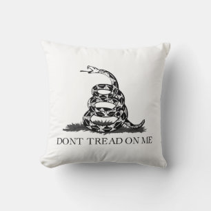 Gadsden Flag Don't Tread on Me Libertarian Yellow Cushion
