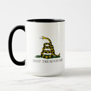 Gadsden Flag Don't Tread on Me Libertarian Yellow Mug