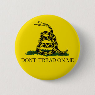 Gadsden Flag (Don't Tread on Me) (Snake Flag) 6 Cm Round Badge