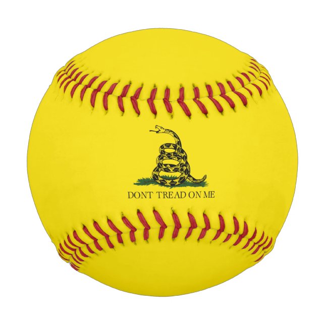 Gadsden Flag (Don't Tread on Me) (Snake Flag) Baseball (Front)