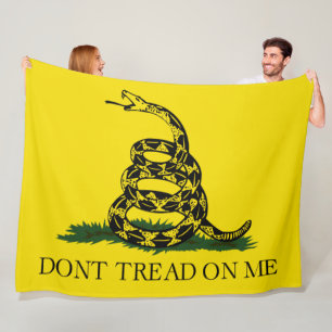 Gadsden Flag (Don't Tread on Me) (Snake Flag) Fleece Blanket