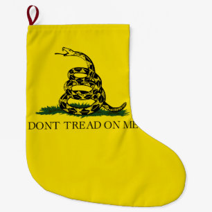 Gadsden Flag (Don't Tread on Me) (Snake Flag) Large Christmas Stocking