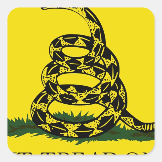Gadsden Flag - Don't tread on me Square Sticker (Front)
