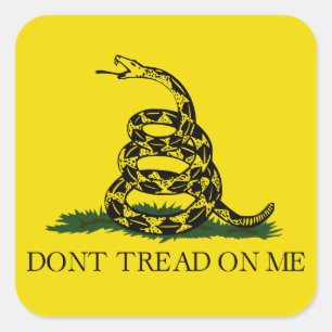 Gadsden Flag - Don't Tread on Me Square Sticker