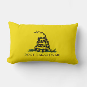 Gadsden Flag (Don't Tread on Me) (USA Snake Flag) Lumbar Cushion