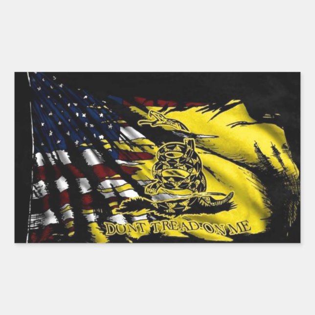 Gadsden Flag - Liberty Or Death Rectangular Sticker (Front)