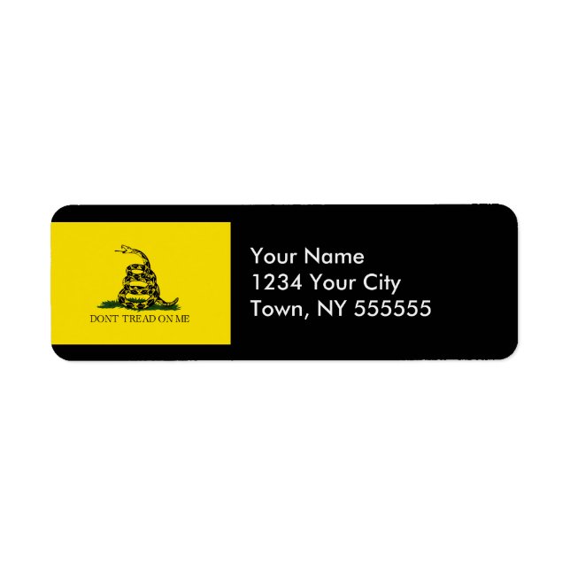 Gadsden Flag Return Address Label (Front)