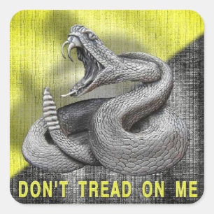 Gadsden Flag Square Sticker