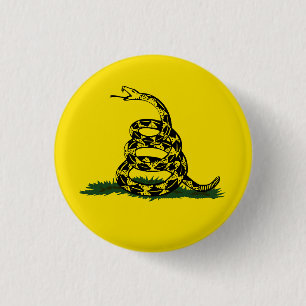 Gadsden flag variant 3 cm round badge