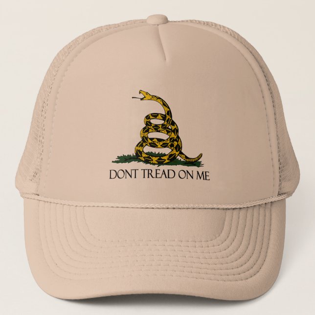 Gadsden Flag, Yellow Background Trucker Hat (Front)