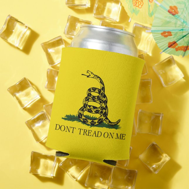 Gadsden Rattlesnake Flag: Revolutionary War 1776 Can Cooler (In Situ Summer)