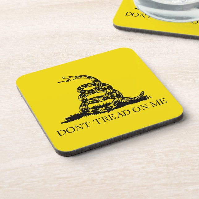 Gadsden Rattlesnake Flag: Revolutionary War 1776 Coaster (Left Side)