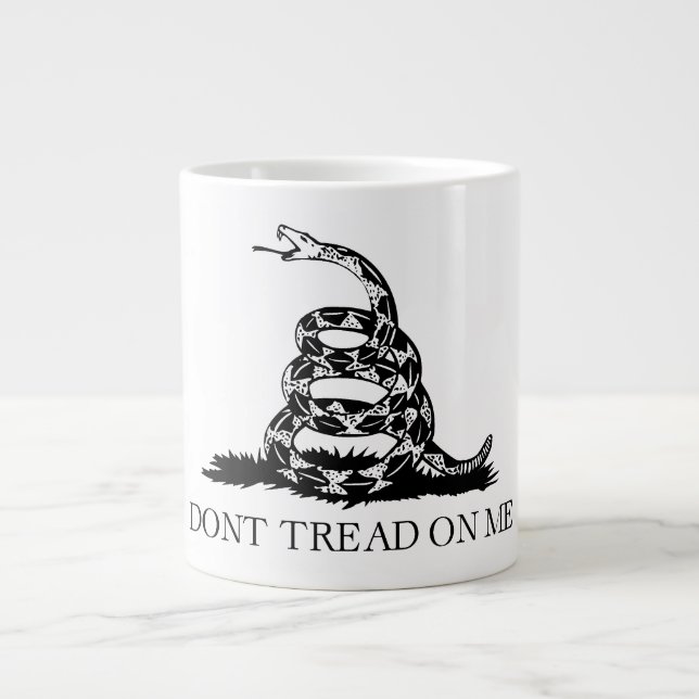 Gadsden Rattlesnake Flag: Revolutionary War 1776 Large Coffee Mug (Front)