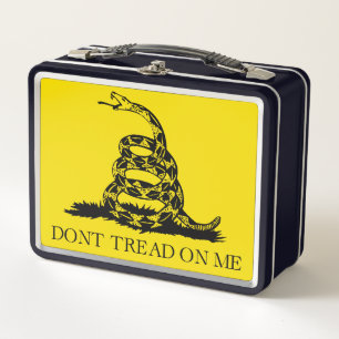 Gadsden Rattlesnake Flag: Revolutionary War 1776 Metal Lunch Box