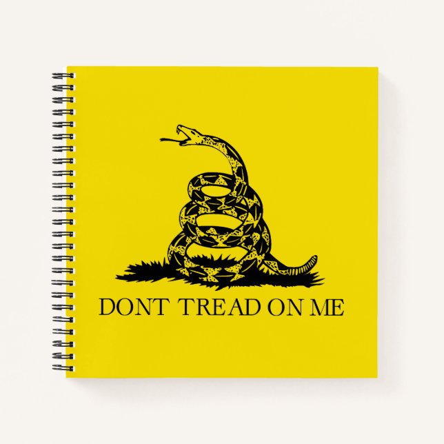 Gadsden Rattlesnake Flag: Revolutionary War 1776 Notebook (Front)