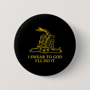 Gadsden Snek Snake Flag Don't Tread Parody Grenade 6 Cm Round Badge