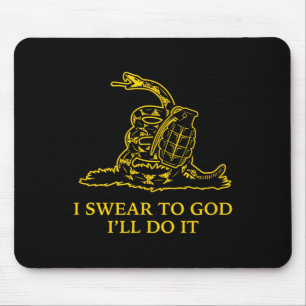 Gadsden Snek Snake Flag Don't Tread Parody Grenade Mouse Pad