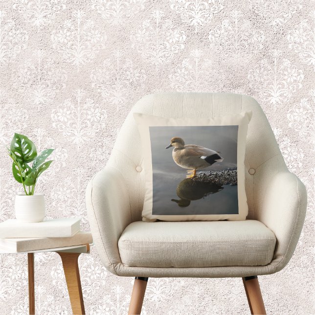 Gadwell Duck Creamy Light Beige Square Cushion (Creator Uploaded)