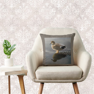 Gadwell Duck Taupe Square Cushion