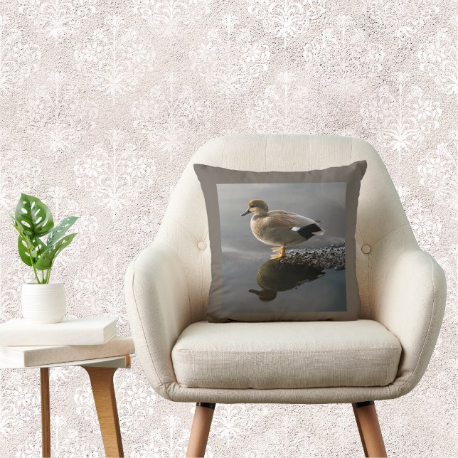 Gadwell Duck Taupe Square Cushion (Creator Uploaded)