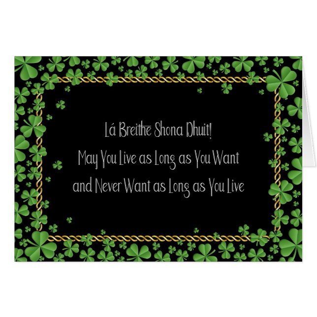 Gaelic Happy Birthday and Blessing (Front Horizontal)