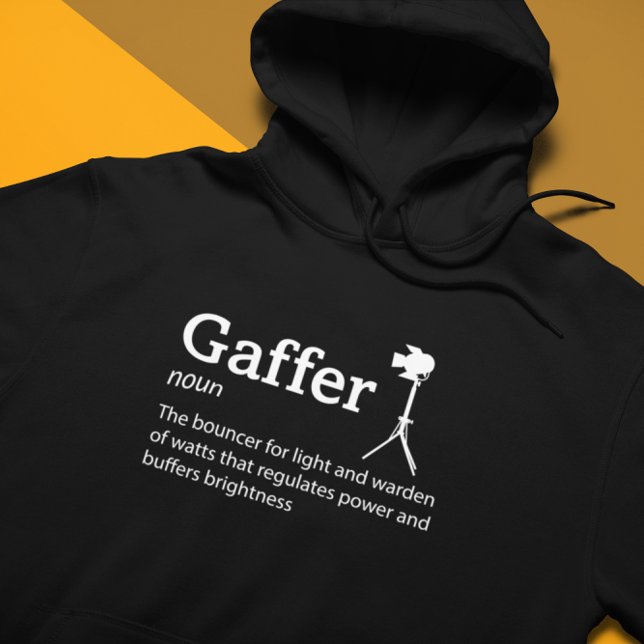 Gaffer Definition Dark Mode - Film Crew Hoodie (Creator Uploaded)
