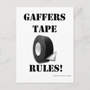 Gaffers Tape Rules Postcard