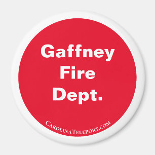 Gaffney Fire Dept. Red/White Magnet