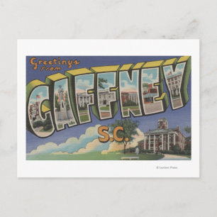 Gaffney, South Carolina - Large Letter Scenes Postcard