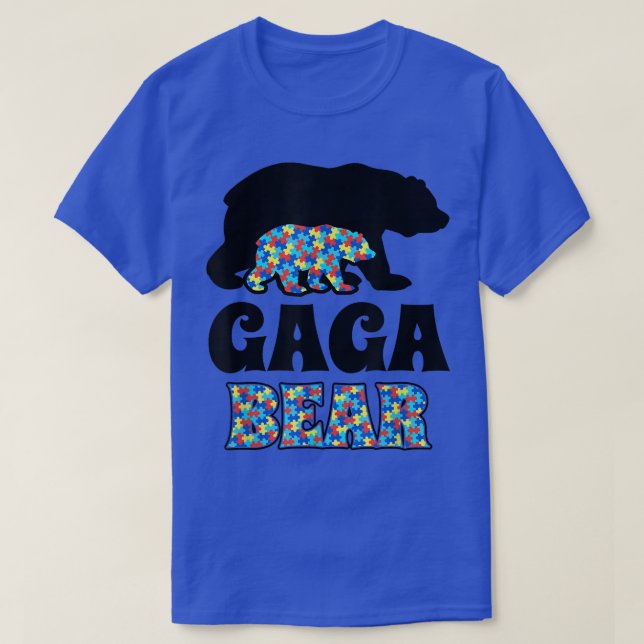 Gaga Bear Autism Awareness  T-Shirt (Design Front)