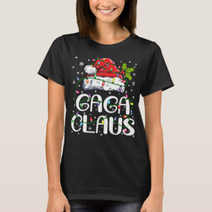 Gaga Claus Christmas Lights Pajama Family Matching T-Shirt