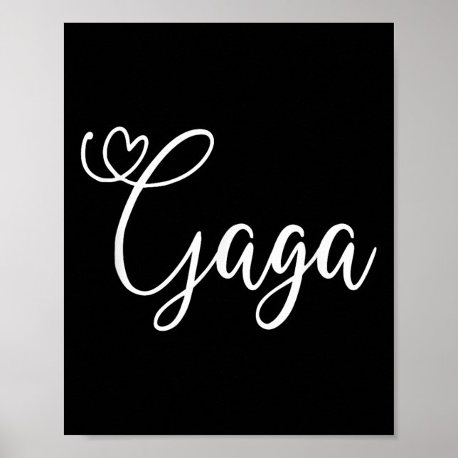 Gaga Cute Heart Grandma  Poster (Front)