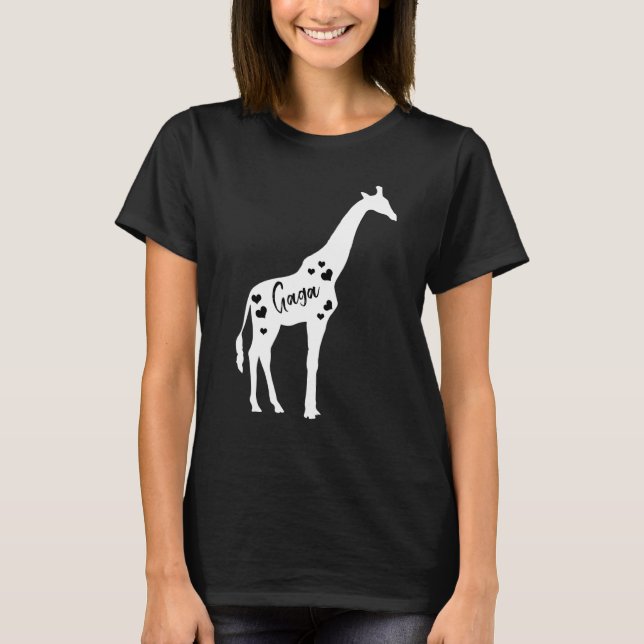 Gaga Giraffe Grandparents Day Safari Zoo Grandmoth T-Shirt (Front)