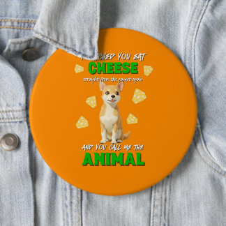 Gaga & Grumps Cheese Animal Funny Orange Chihuahua 6 Cm Round Badge