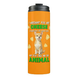 Gaga & Grumps Cheese Animal Funny Orange Chihuahua Thermal Tumbler