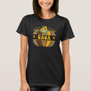 Gaga Pumpkin Leopard Sunflower Autumn Thanksgiving T-Shirt