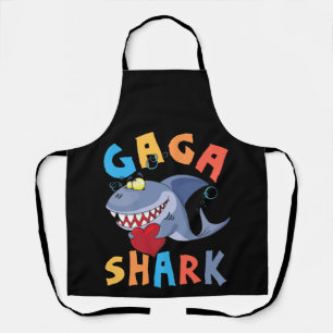 Gaga Shark Birthday Family Mother's Day Apron