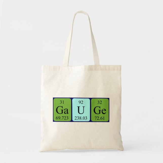 Gage periodic table name tote bag (Front)