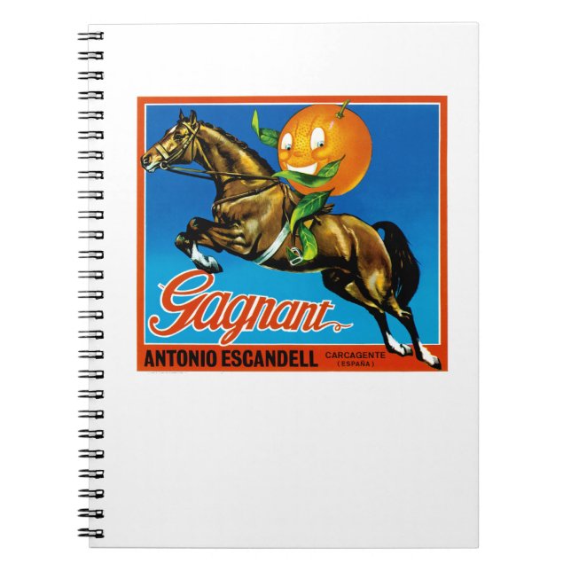 Gagnant Orange Label Notebook (Front)