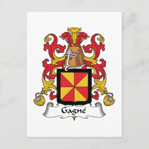 Gagne Family Crest Postcard