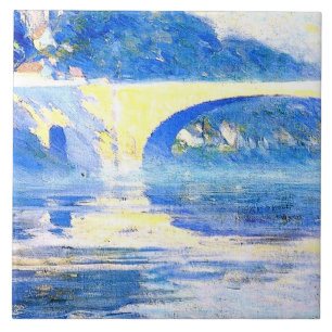 Gagnon - Early Morning Mist, Pont de l'Arche Ceramic Tile