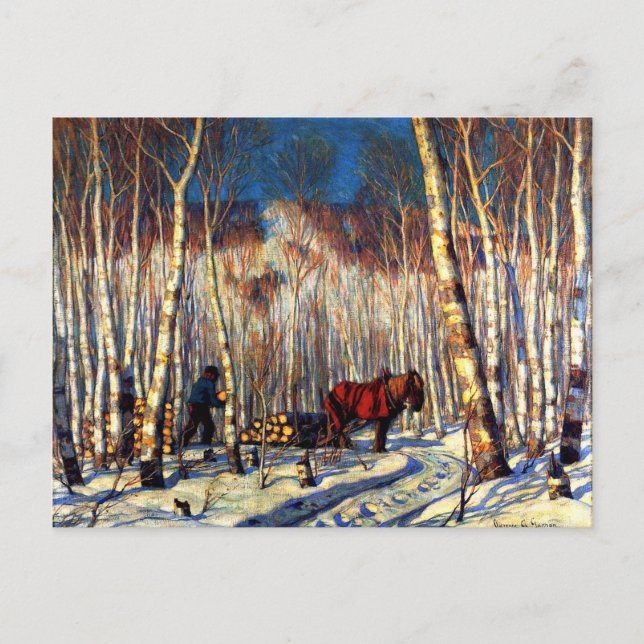 Gagnon - March in the Birch Woods Postcard (Front)