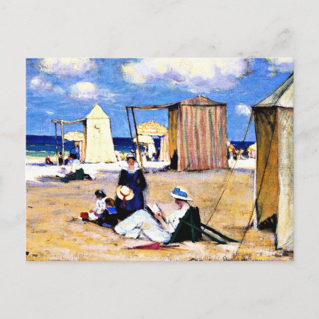 Gagnon - The Beach at Dinard, fine art Postcard (Front)