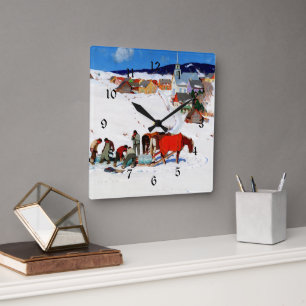Gagnon - The Ice Harvest Square Wall Clock