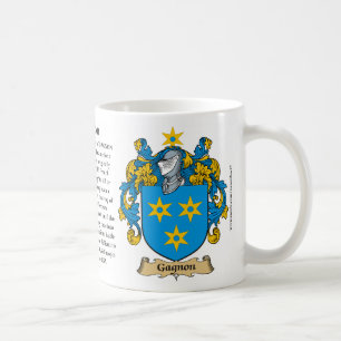 Gagnon, the Origin, the Meaning and the Crest Mug