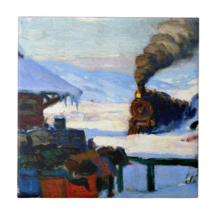 Gagnon - The Train, Baie-Saint-Paul Ceramic Tile