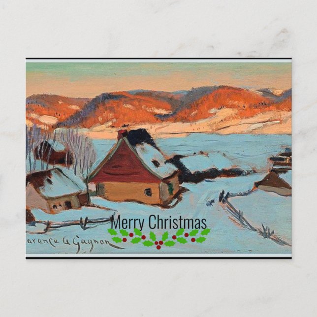 Gagnon - Twilight, Winter in Quebec--Christmas Postcard (Front)