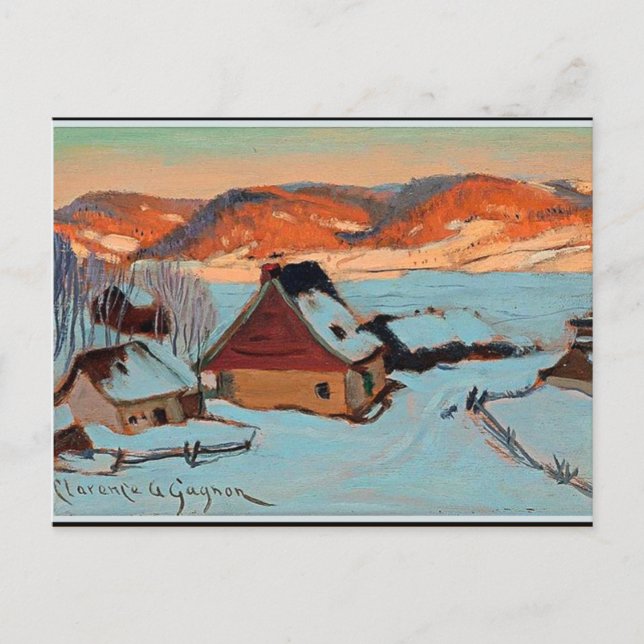 Gagnon - Twilight - Winter in Quebec Postcard (Front)