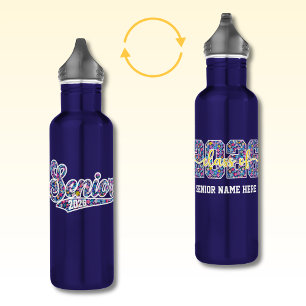 Gahanna Lions Floral Personalised Stainless 710 Ml Water Bottle